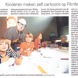 Kinderen maken zelf cartoons op Filmfestival